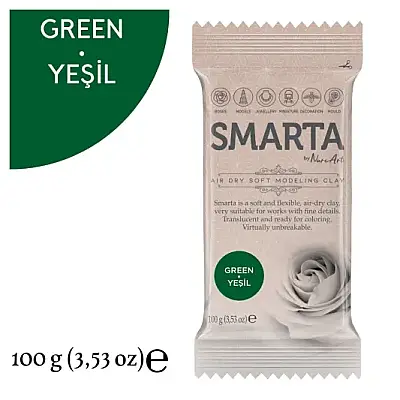 Smarta Modelleme Hamuru 100 Gr Yeşil Renk - Smarta (1)