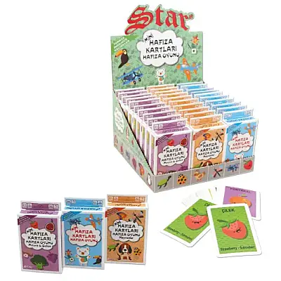 Star Mini Hafıza Oyun Kartları Hayvanlar - Star (1)