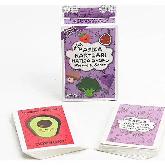 Star Mini Hafıza Oyun Kartları Meyve ve Sebzeler - 1