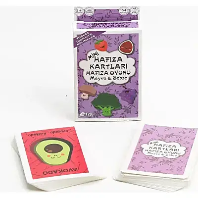 Star Mini Hafıza Oyun Kartları Meyve ve Sebzeler - Star (1)