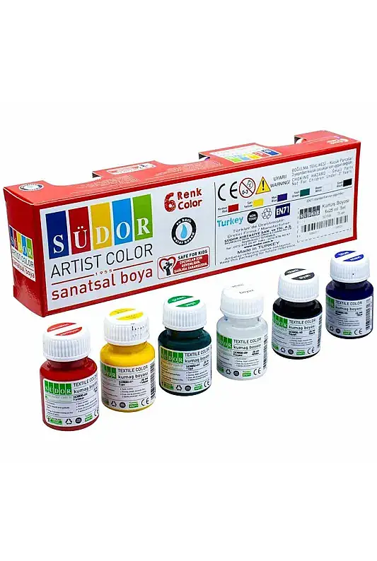 Südor Kumaş Boyası Set 6 Renk 25 ml - 3