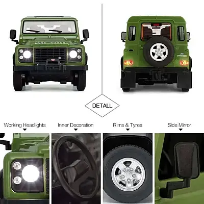 Sunman Land Rover Defender Uzaktan Kumandalı Işıklı Araba 1:14 - 4