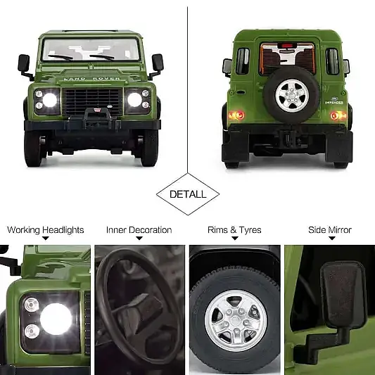 Sunman Land Rover Defender Uzaktan Kumandalı Işıklı Araba 1:14 - 5