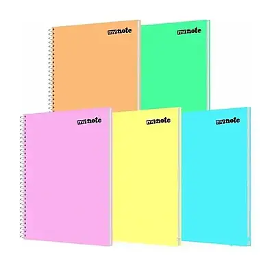 Umur Mynote Çizgili Defter 80 Yp A4 Flex Pastel Kapak Spiralli - 1