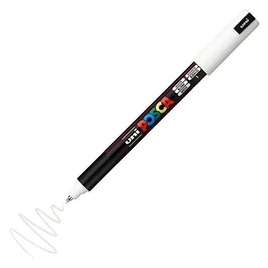 Uniball Posca 1M Markör 0.7 mm Beyaz - 1