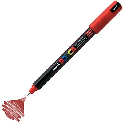 Uniball Posca 1M Markör 0.7 mm Kırmızı - 1