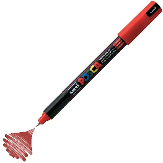 Uniball Posca 1M Markör 0.7 mm Kırmızı - 2