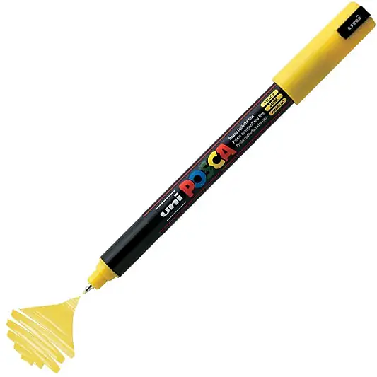 Uniball Posca 1M Markör 0.7 mm Sarı - 1