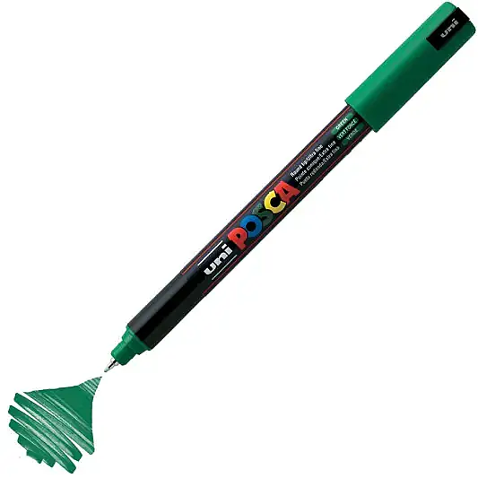 Uniball Posca 1M Markör 0.7 mm Yeşil - 2