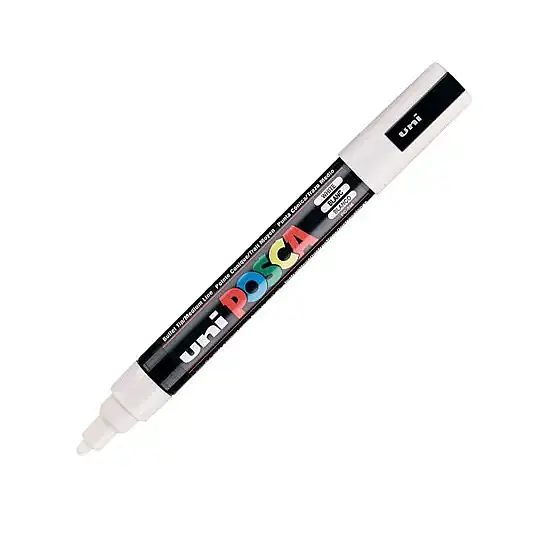 Uniball Posca 5M Markör 2.5 mm Beyaz - 2
