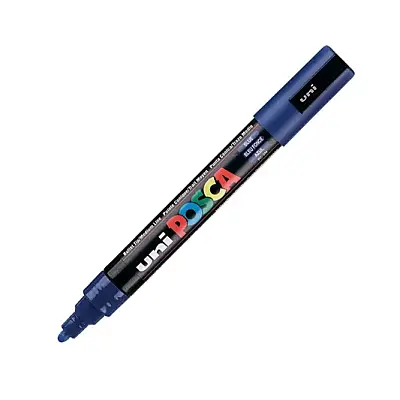 Uniball Posca 5M Markör 2.5 mm Mavi - Uniball (1)