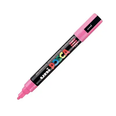 Uniball Posca 5M Markör 2.5 mm Pembe - Uniball (1)