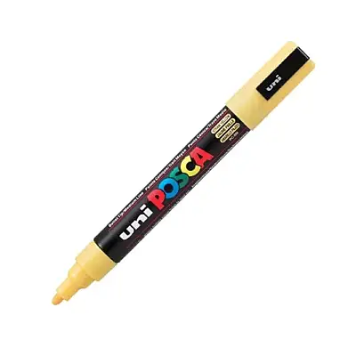 Uniball Posca 5M Markör 2.5 mm Sarı - Uniball (1)