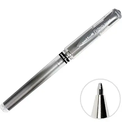 Uniball UM-153 Signo İmza Kalemi 1.0 mm Gümüş - 4