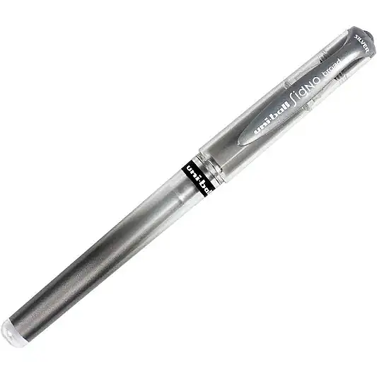 Uniball UM-153 Signo İmza Kalemi 1.0 mm Gümüş - 5