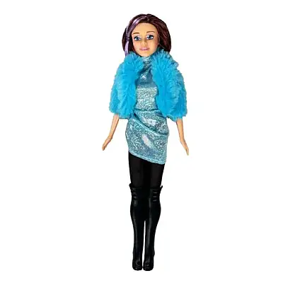 Vardem Kutulu 29 cm Parlak Drape Elbiseli Bebek - Vardem (1)