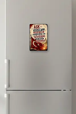 Vatan Sevgisi MiniDekor Magnet Ayaklı 9×13,5 cm - 3