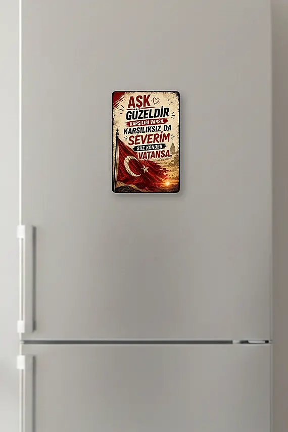 Vatan Sevgisi MiniDekor Magnet Ayaklı 9×13,5 cm - 3