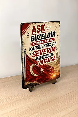 Vatan Sevgisi MiniDekor Magnet Ayaklı 9×13,5 cm - 1