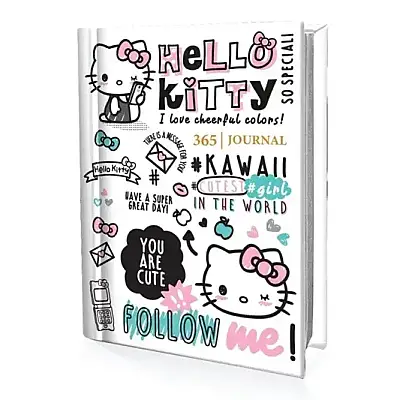 Victorias Journals Hello Kitty 365 Gün Günlük Çizgili 368 Yp A7 - 1