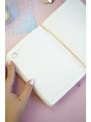 Victorias Journals Hush Hush Hello Kitty Kalemlik + Kalp Kilitli Çizgili 160 Yp 13x18 Cm Kutulu - 8