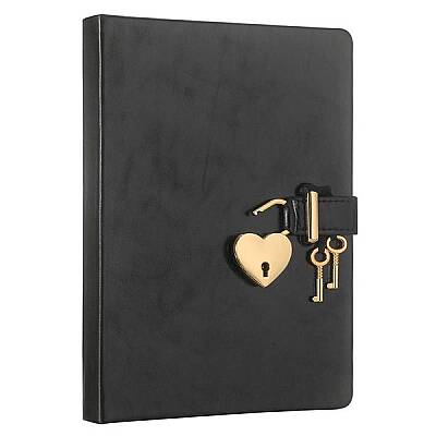 Victorias Journals Hush Hush Siyah Kalp Kilitli Özel 160 Yp 13x18 Cm - Victorias Journals
