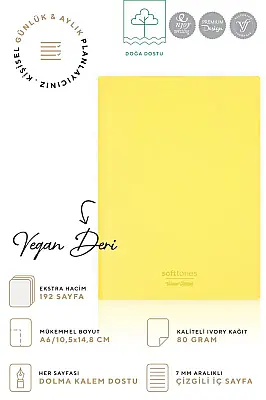 Victorias Journals Softtones Sarı Not Defteri A6 - 4
