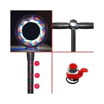 Voit 3 Teker Işıklı Scooter Fuşya - Voit (1)