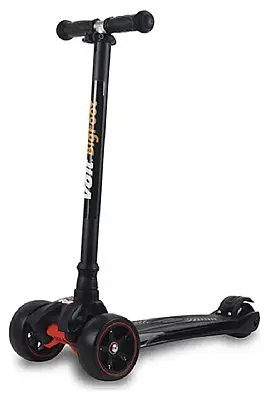 Voit Işıklı Geniş 3 Teker Scooter Siyah - 1