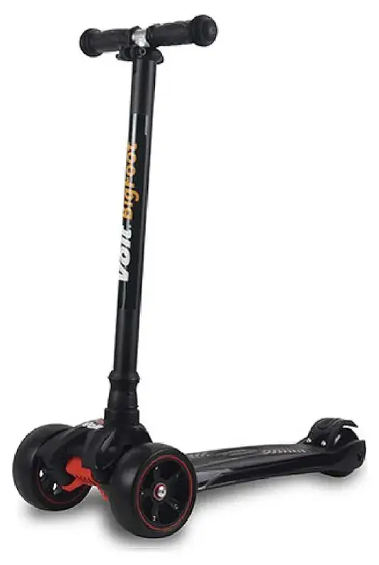 Voit Işıklı Geniş 3 Teker Scooter Siyah - 2