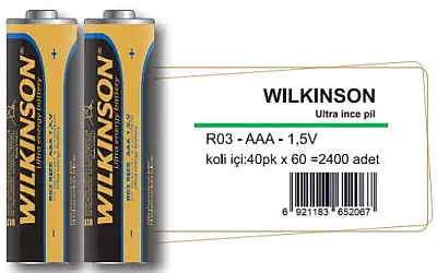 Wilkinson İnce Kalem Pil R03 AAA Ultra - 1