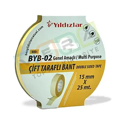Yıldızlar Çift Taraflı Bant 15 mm x 25 m - Yıldızlar (1)