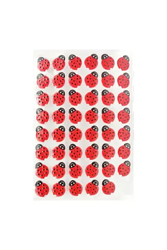 Zizu Uğur Böceği Kabartmalı Sticker A4 - 2
